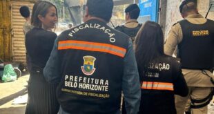 Fiscalização da Prefeitura de BH em ferro velho no Horto, na Região Leste